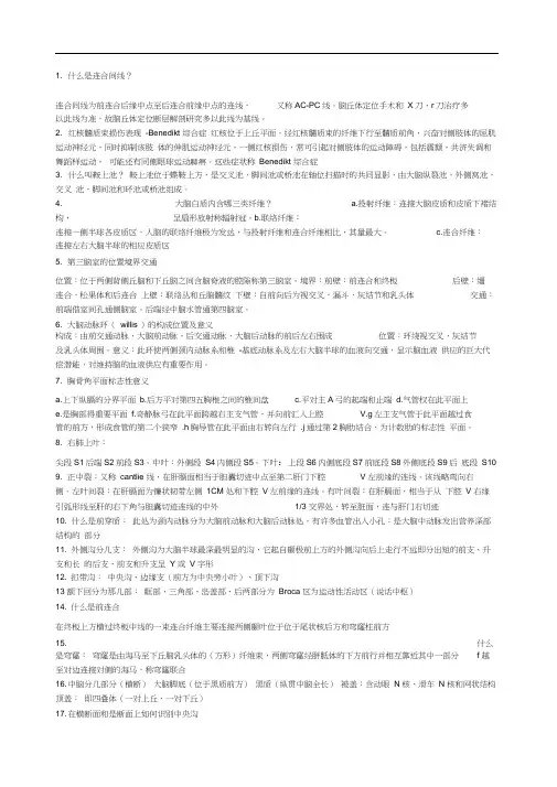 断层解剖学复习