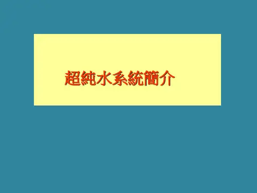 UPW系统介绍