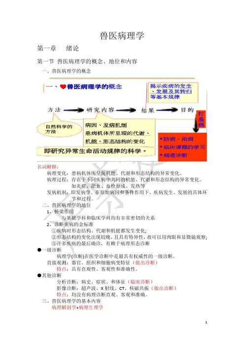 兽医病理学笔记  第一章  绪论
