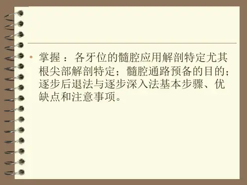 牙体牙髓病学：根管治疗PPT