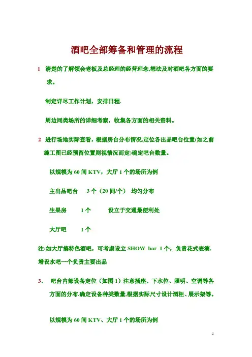 酒吧全部筹备和管理的流程