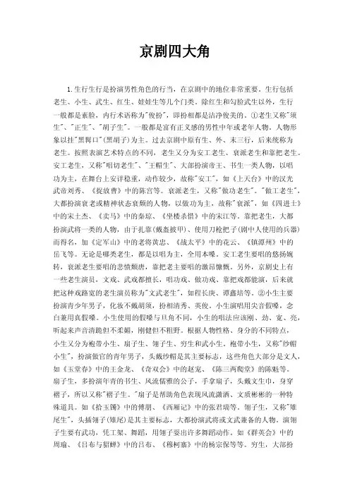 京剧四大角——精选推荐