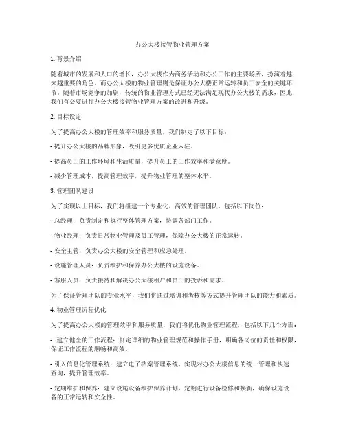 办公大楼接管物业管理方案