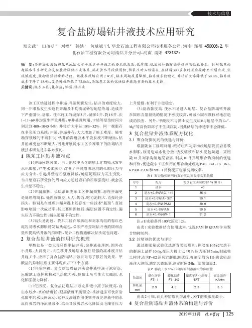 复合盐防塌钻井液技术应用研究