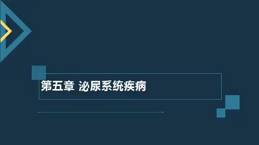 内科护理学(二)第五章 泌尿系统疾病