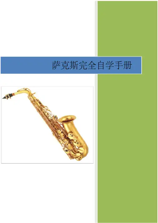 萨克斯自学教程(图文并貌版本)