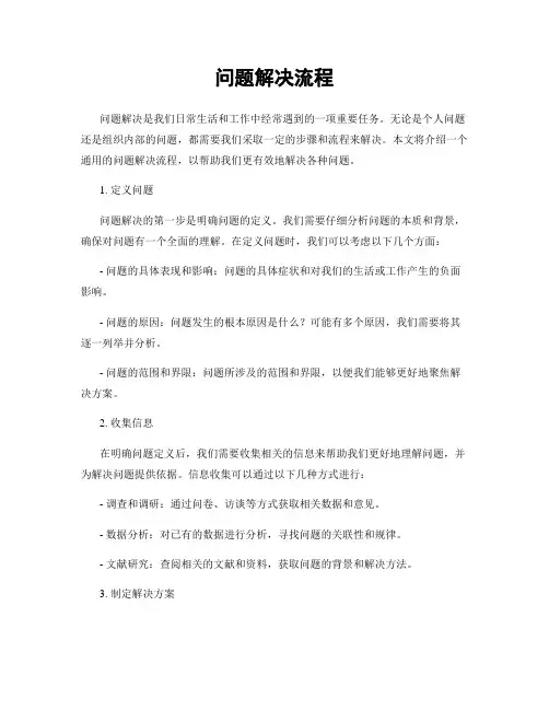 问题解决流程