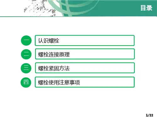 螺栓连接紧固原理介绍共23页文档