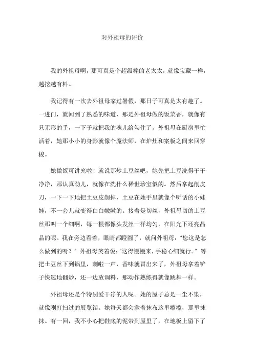 对外祖母的评价