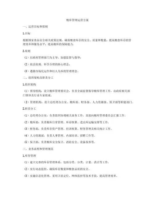 粮库管理运营方案