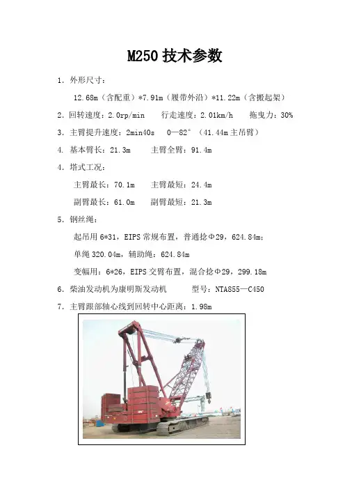 M250技术参数