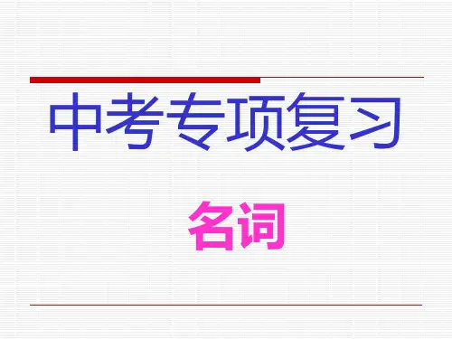 人教版初中初三九年级英语 名师教学课件 中考名词专项复习