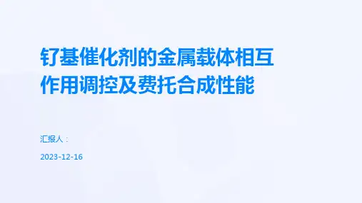 钌基催化剂的金属载体相互作用调控及费托合成性能