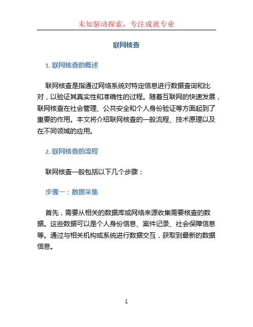 联网核查文档
