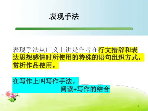 中考语文一轮复习：现代文阅读—表现手法讲解 课件(21张PPT)