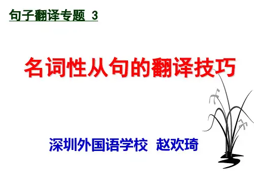 名词性从句的翻译技巧