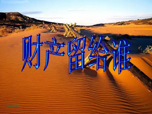 八年级下册道德与法治ppt课件财产留给谁