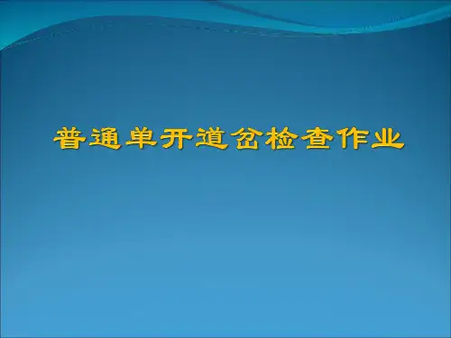 普通单开道岔检查作业