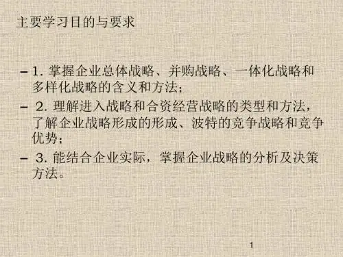 公司战略及竞争态势