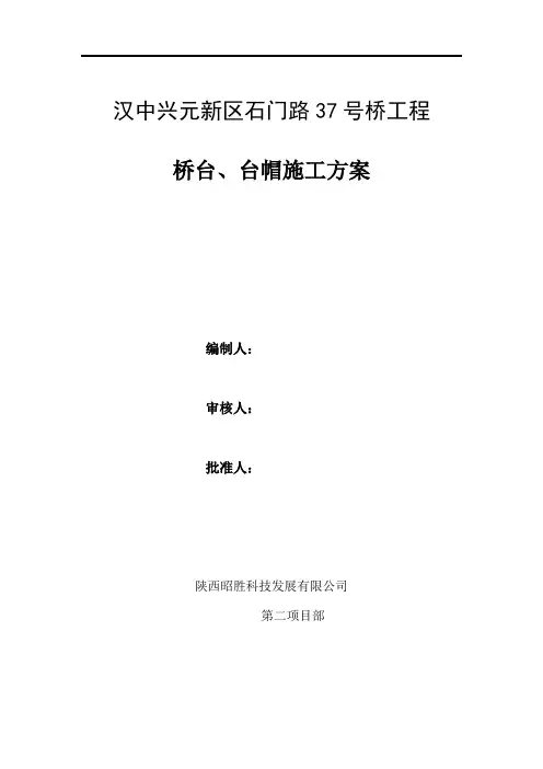 桥台台帽施工方案