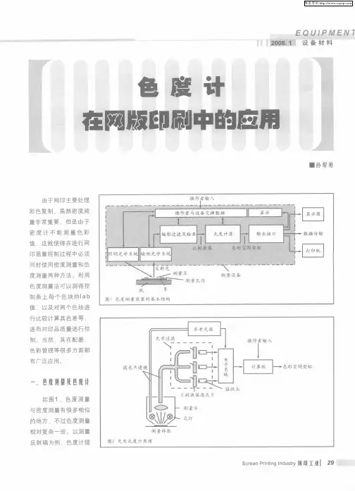 色度计在网版印刷中的应用