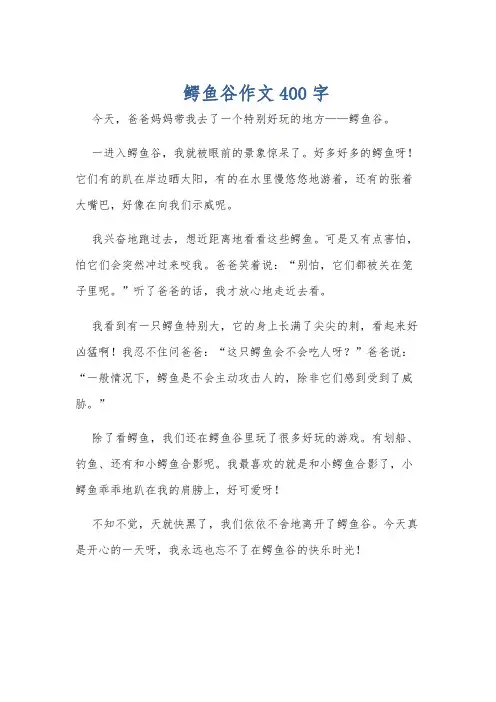 鳄鱼谷作文400字