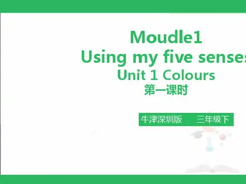 沪教牛津英语 三年级下册 Unit 1Colours 第一课时 课件