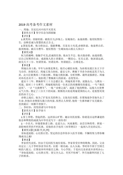 2019年人物素材