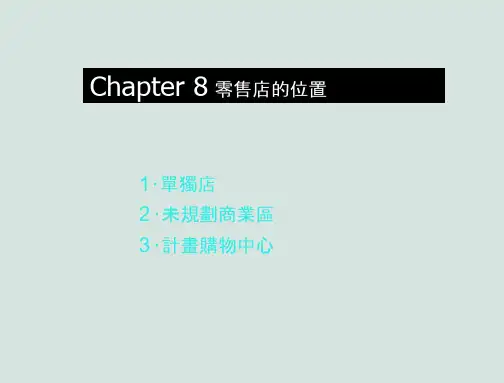 零售店的选址技巧讲义ppt