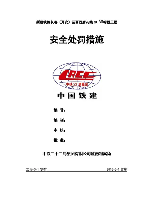 安全处罚措施