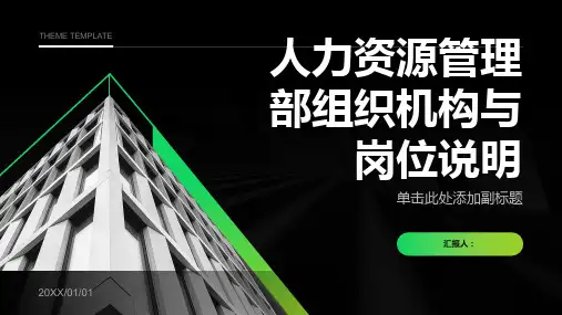 人力资源管理部组织机构与岗位说明