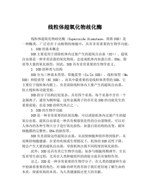 线粒体超氧化物歧化酶