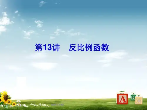 中考数学总复习 第13讲 反比例函数课件 新人教版精品