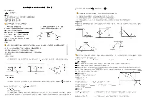 高一物理(必修二第五章)(可能是最全的总结)