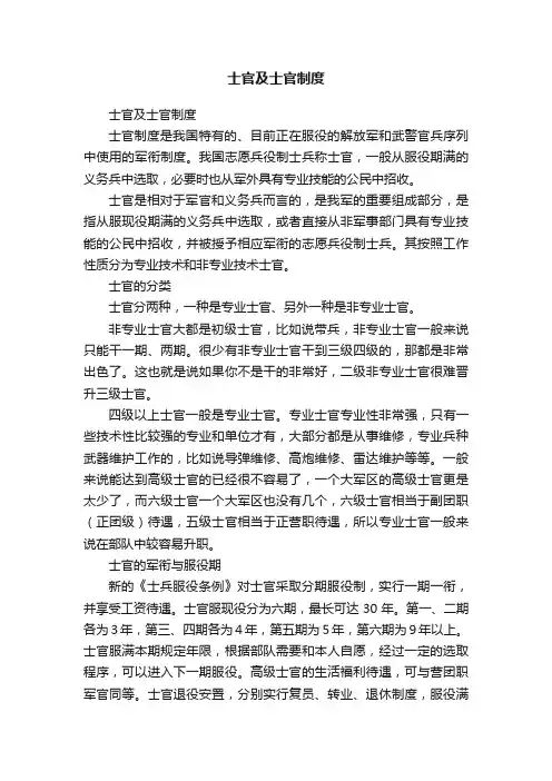 士官及士官制度