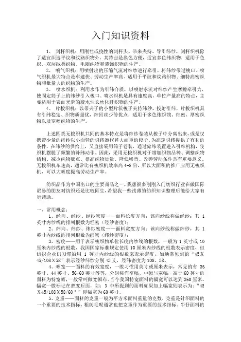 织布机维修入门知识资料
