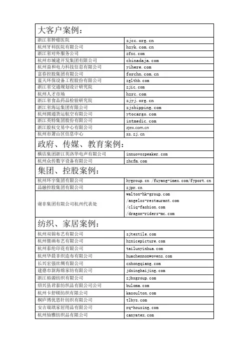 大客户案例