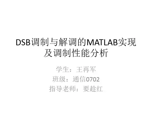 DSB调制与解调的MATLAB实现及