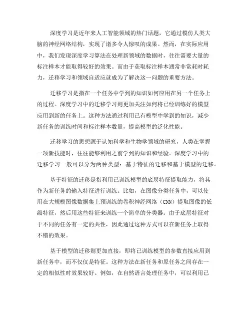 深度学习中的迁移学习与领域自适应