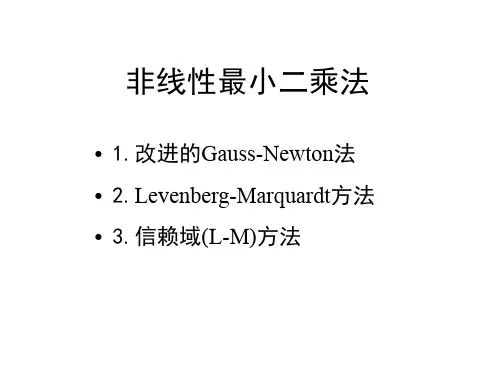 1. Levenberg-Marquardt方法
