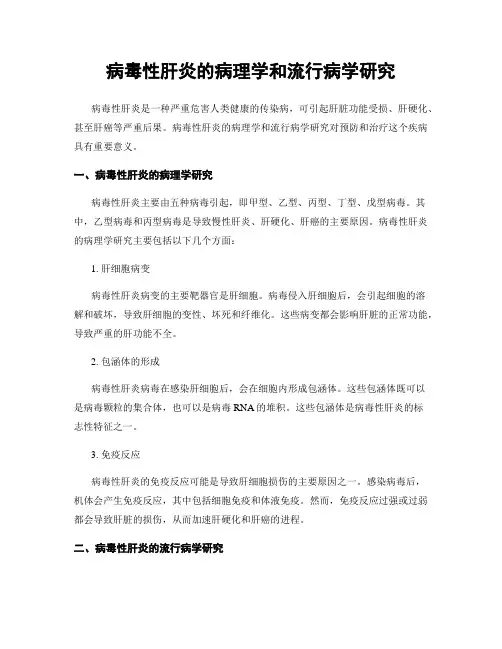 病毒性肝炎的病理学和流行病学研究