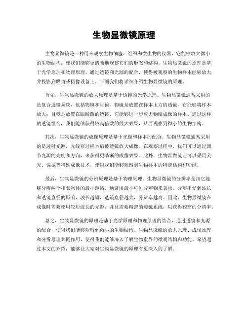 生物显微镜原理