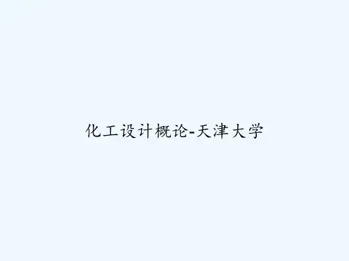 化工设计概论-天津大学 PPT