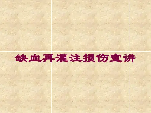 缺血再灌注损伤宣讲培训课件