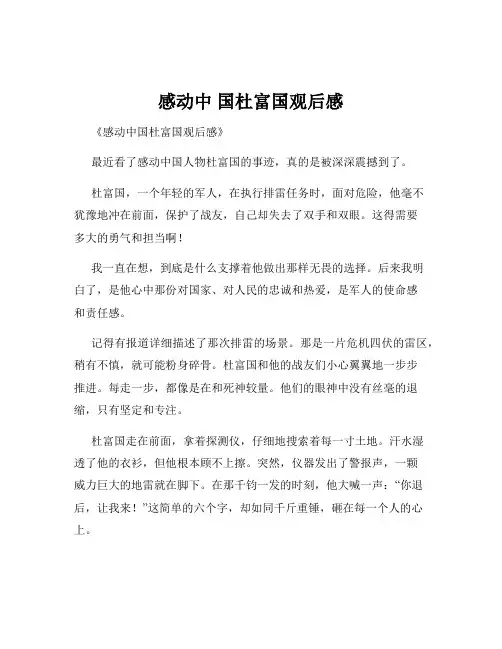 感动中 国杜富国观后感