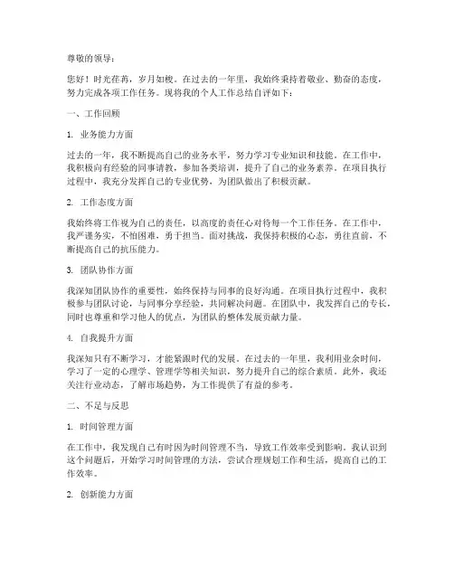 绩效考核个人工作总结自评