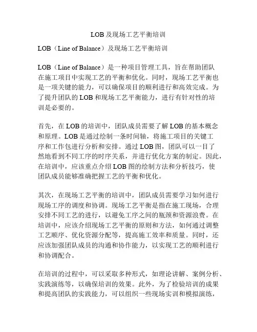 LOB及现场工艺平衡培训