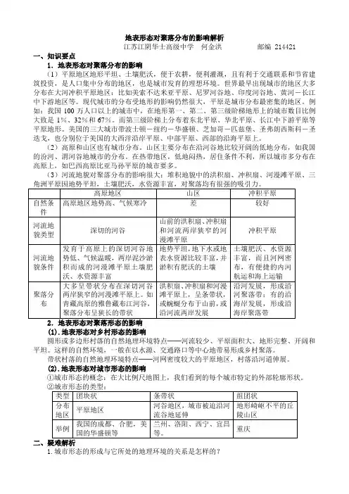 地表形态对聚落分布的影响解析