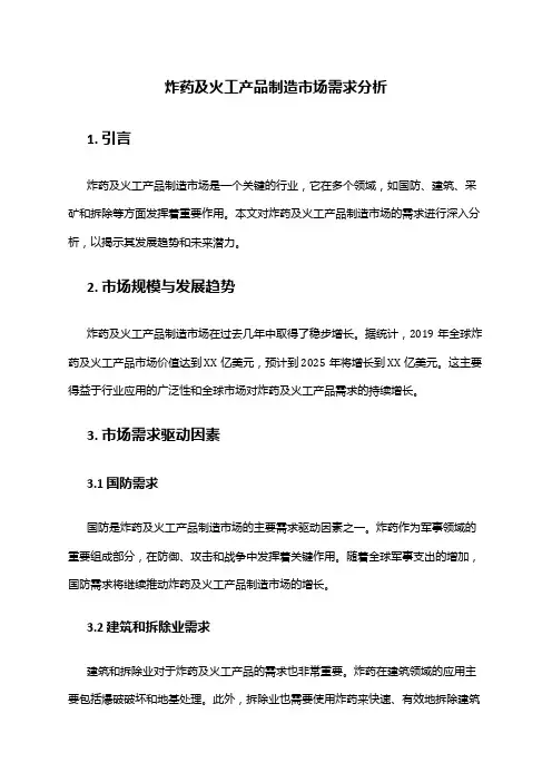 2024年炸药及火工产品制造市场需求分析