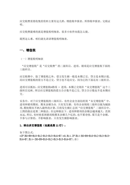 会计小窍门应交增值税明细账图解